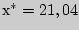 $^{\ast} = 21,04$