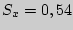 $S_{x} = 0,54$