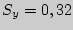 $S_{y} = 0,32$